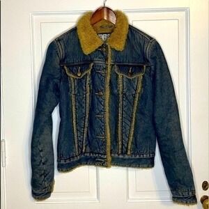 Vintage Generation Sherpa Lines Denim Jacket Y2K Size Large